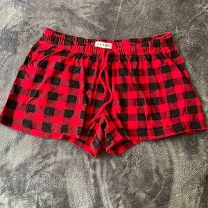 Buffalo Plaid PJ Shorts: Medium, Little Blue House